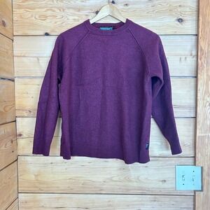 Vintage Wool Merino Woolrich Sweater Mens Extra Large Deep Ruby Heather XL MCM